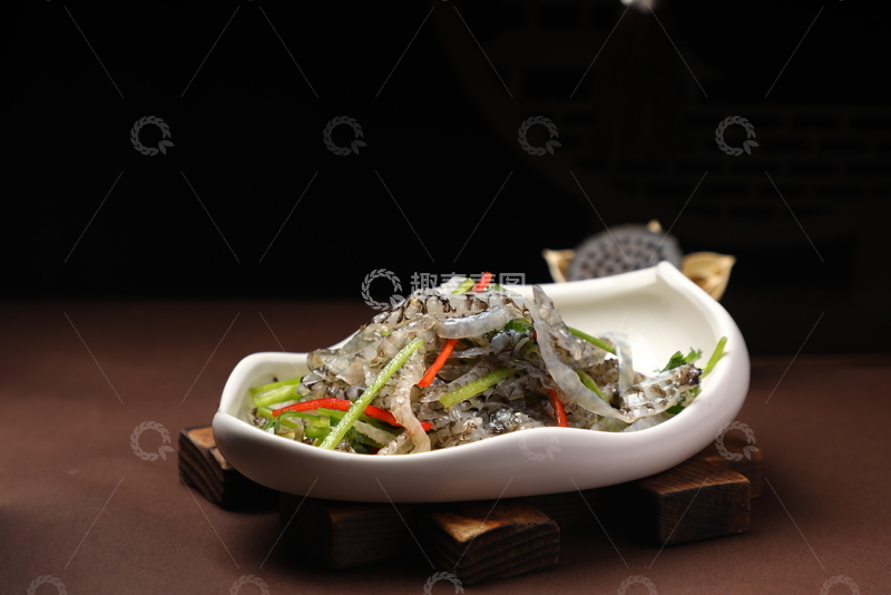 高清大图下载【趣麦麦图】椒椒脆鱼皮拌鱼皮凉菜