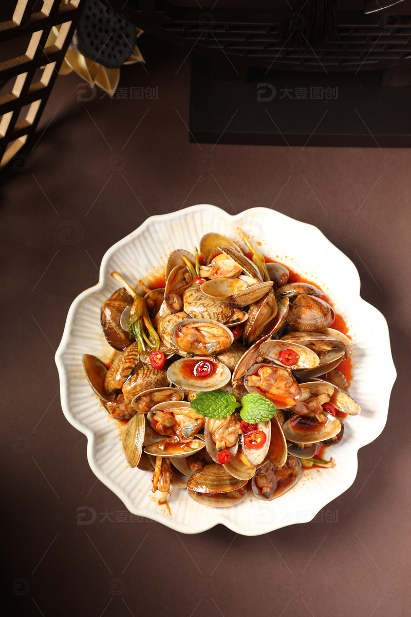 高清大图下载【趣麦麦图】甜辣花蚬子凉拌花蚬子1