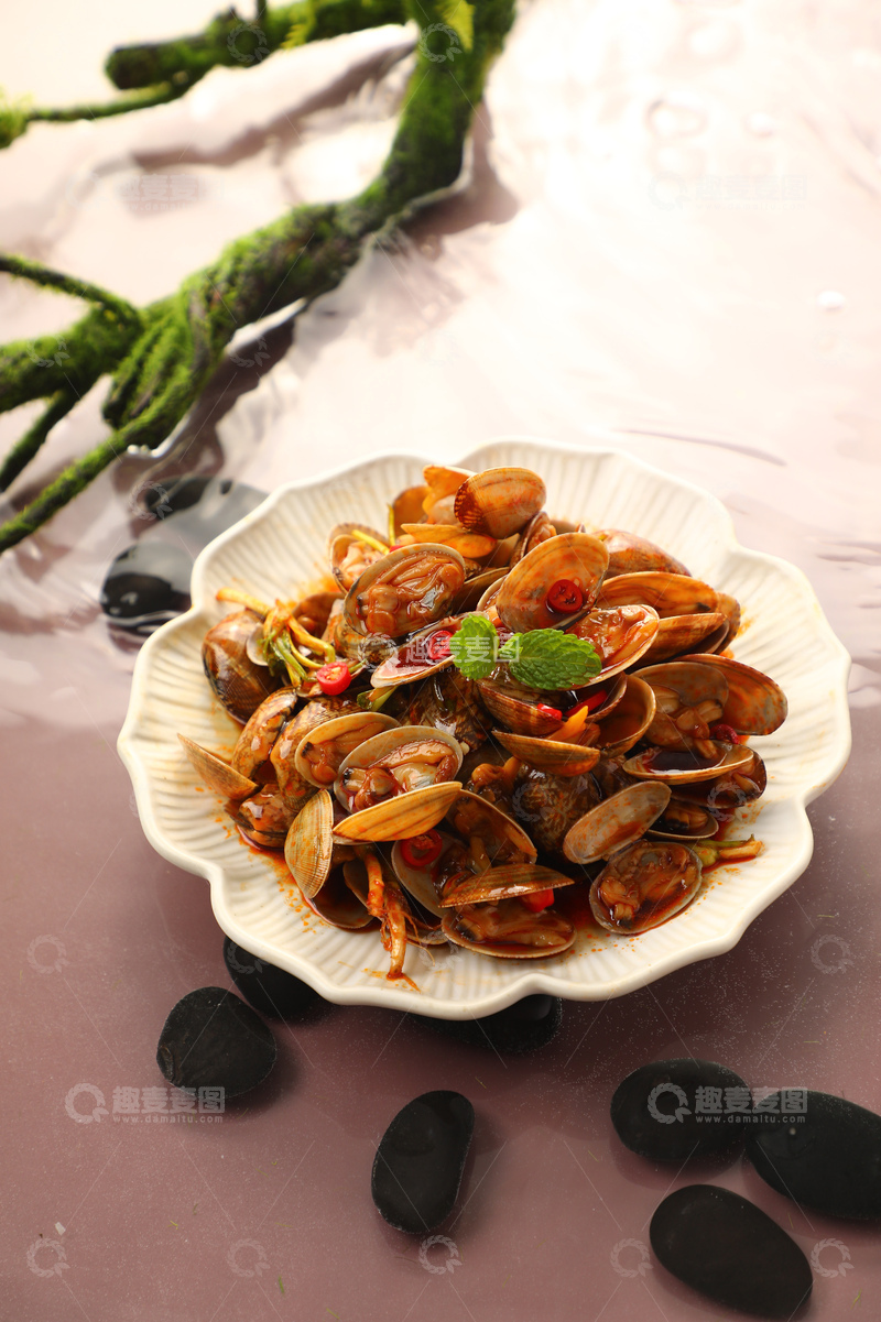 高清大图下载【趣麦麦图】甜辣花蚬子凉拌花蚬子