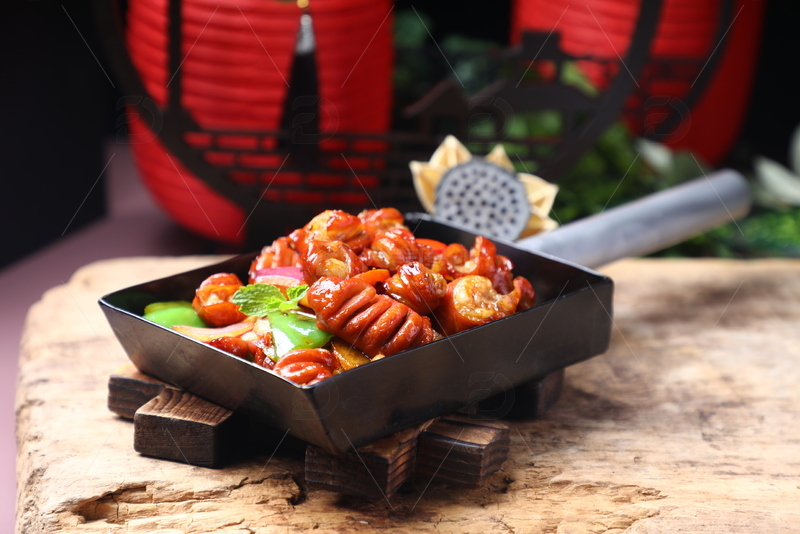 高清大图下载【趣麦麦图】肥肠炒土豆片1