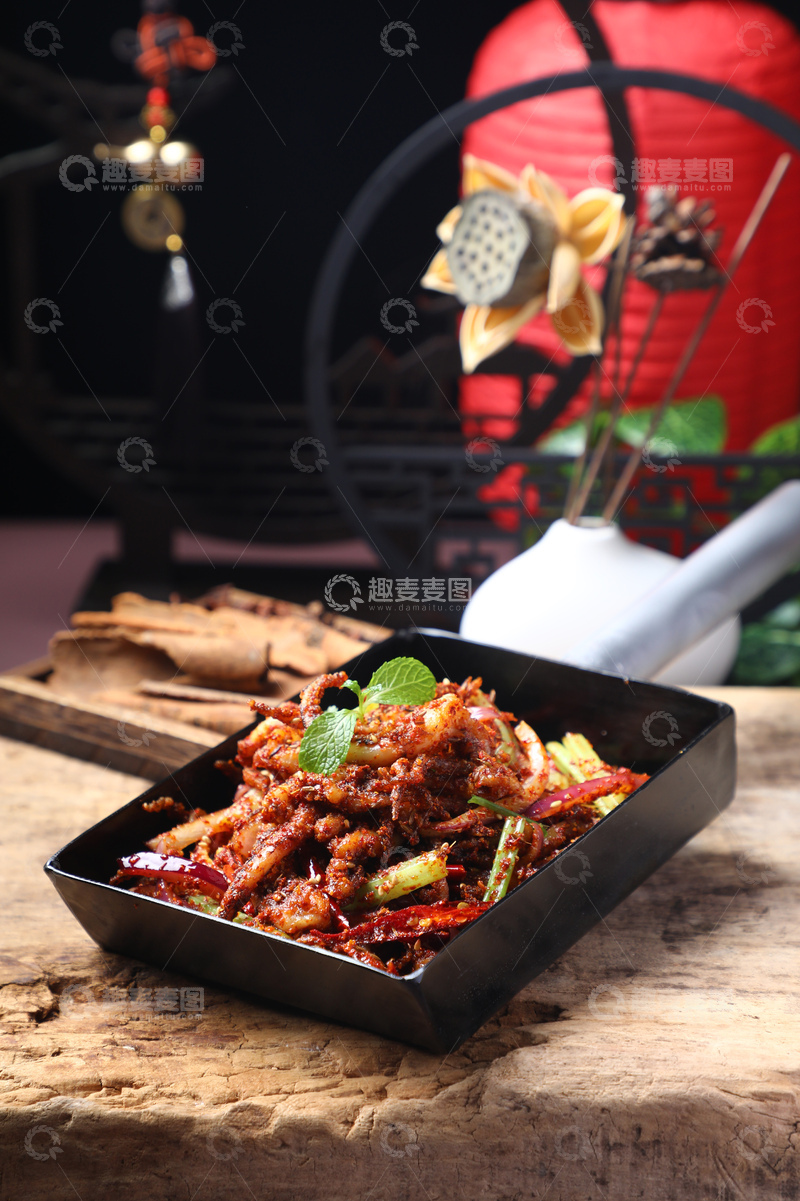 高清大图下载【趣麦麦图】孜然鱿鱼爪戳子肉