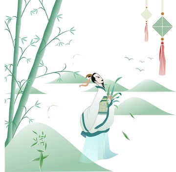 屈原,挂香囊,清明节元素