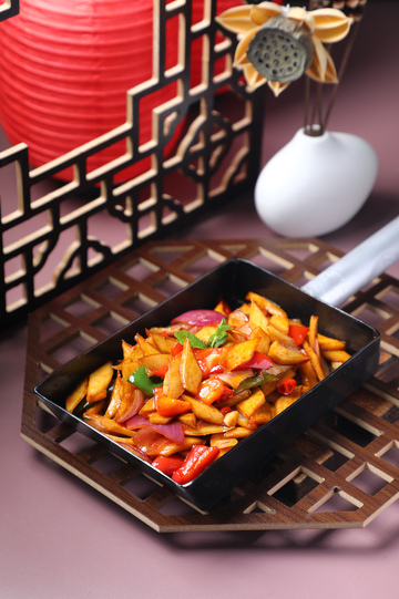 焖烧杏鲍菇铁盘1