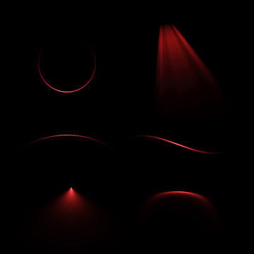 红色光效光线