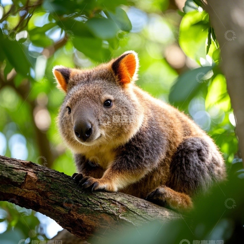 高清大图下载【趣麦麦图】可爱袋熊摄影图