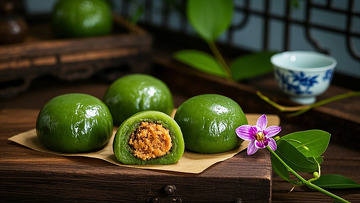 清明美味青团美食艾团艺术摄影