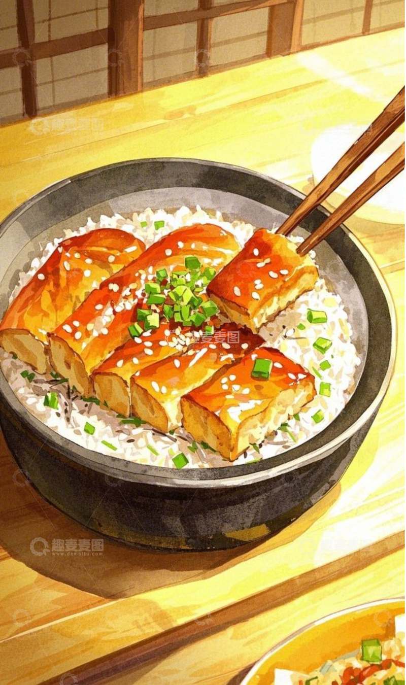 高清大图下载【趣麦麦图】日式鳗鱼饭