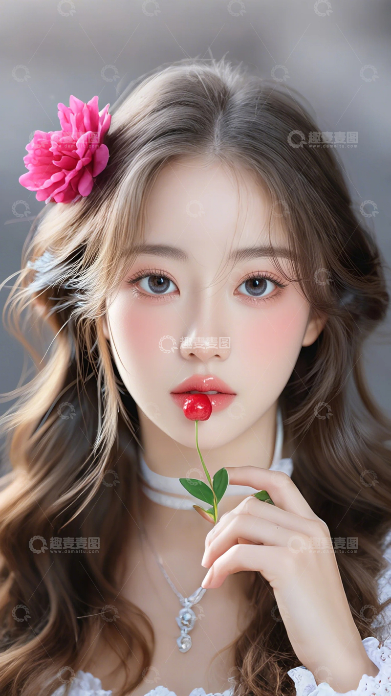 高清大图下载【趣麦麦图】美女头像，聊天背景，美女素材