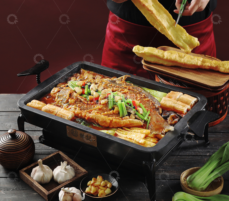 高清大图下载【趣麦麦图】铁盘酱香烤鱼3
