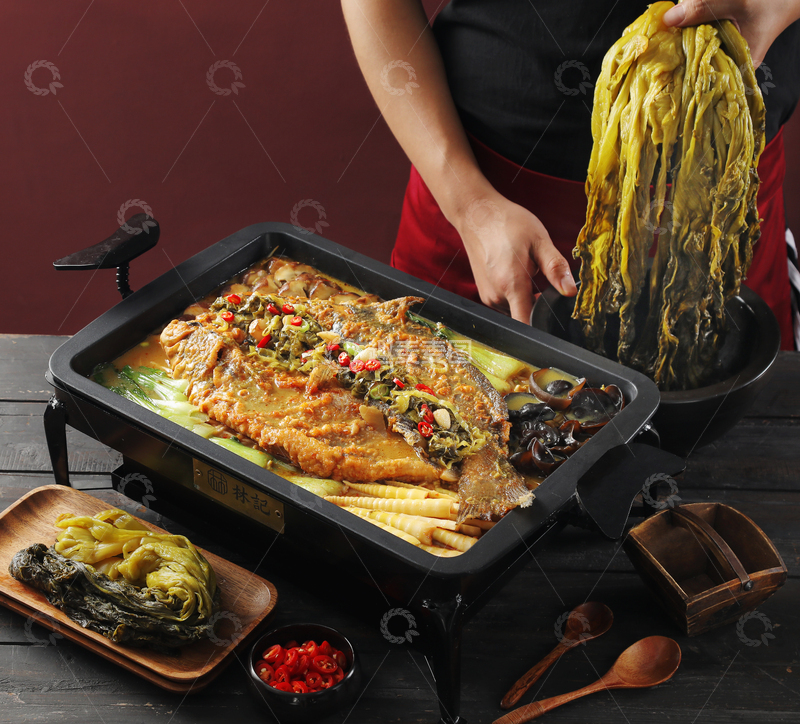 高清大图下载【趣麦麦图】老坛酸菜烤鱼