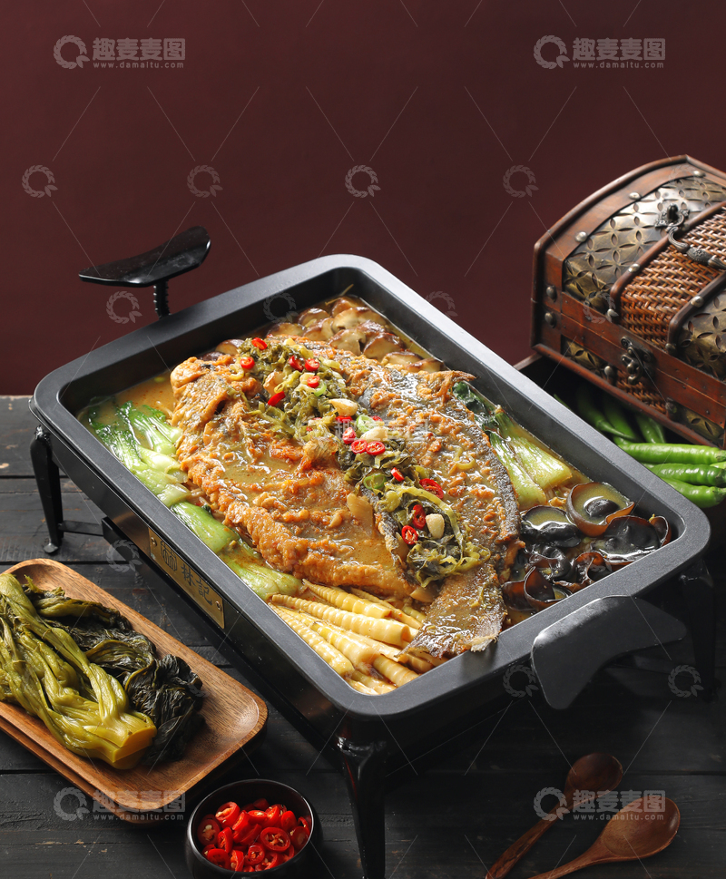 高清大图下载【趣麦麦图】老坛酸菜烤鱼3