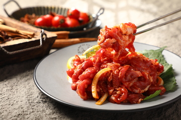 香辣猪梅肉煎肉