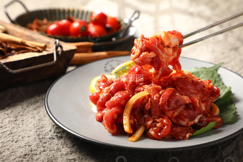 高清大图下载【趣麦麦图】香辣猪梅肉煎肉