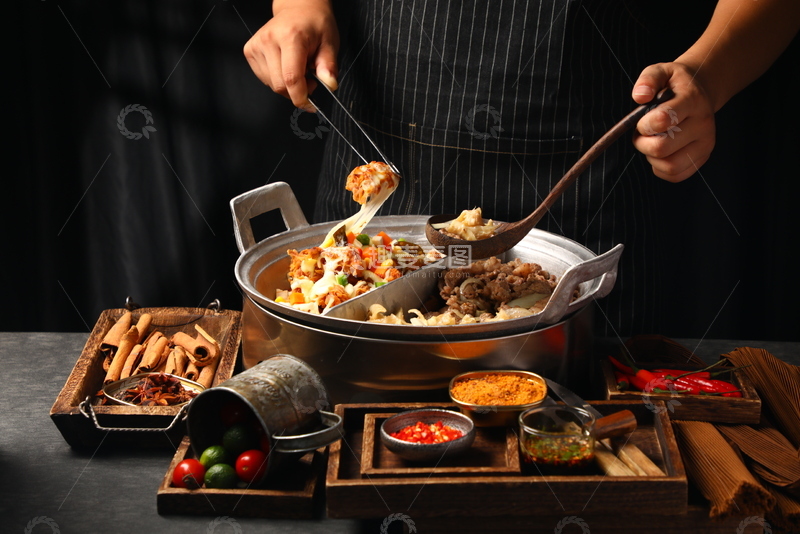 高清大图下载【趣麦麦图】香辣芝士鸡+黑椒牛肉筋皮1