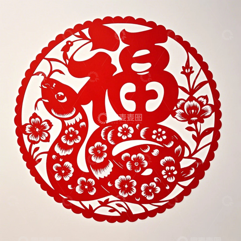 高清大图下载【趣麦麦图】春节窗花喜庆