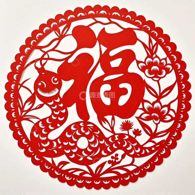 高清大图下载【趣麦麦图】春节窗花喜庆6