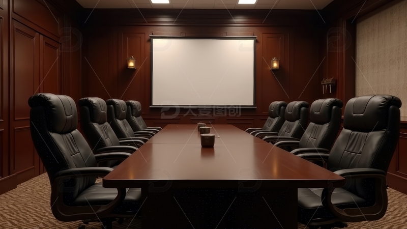 高清大图下载【趣麦麦图】传统庄重风格会议室