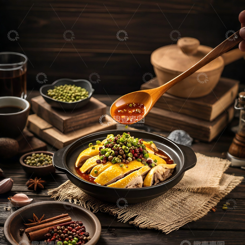 高清大图下载【趣麦麦图】中式美食麻椒鸡