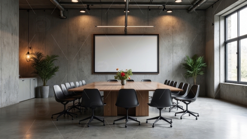 高清大图下载【趣麦麦图】工业风会议室1