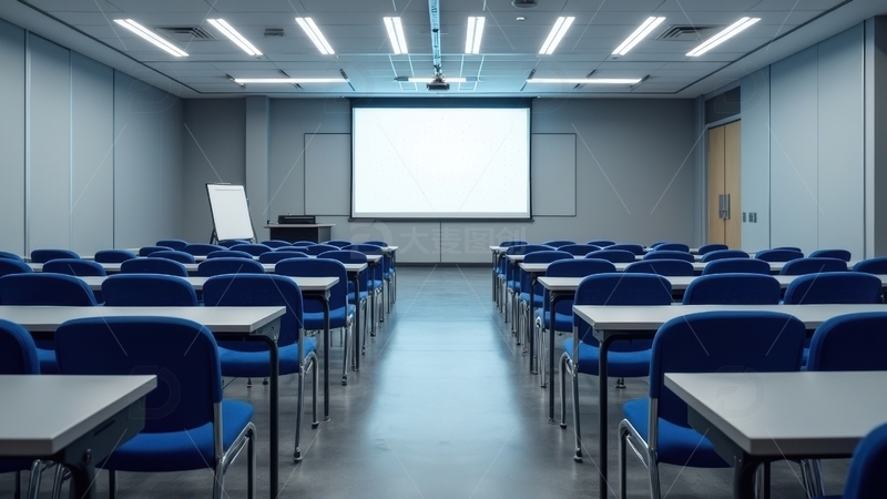 高清大图下载【趣麦麦图】规整排座式会议教室