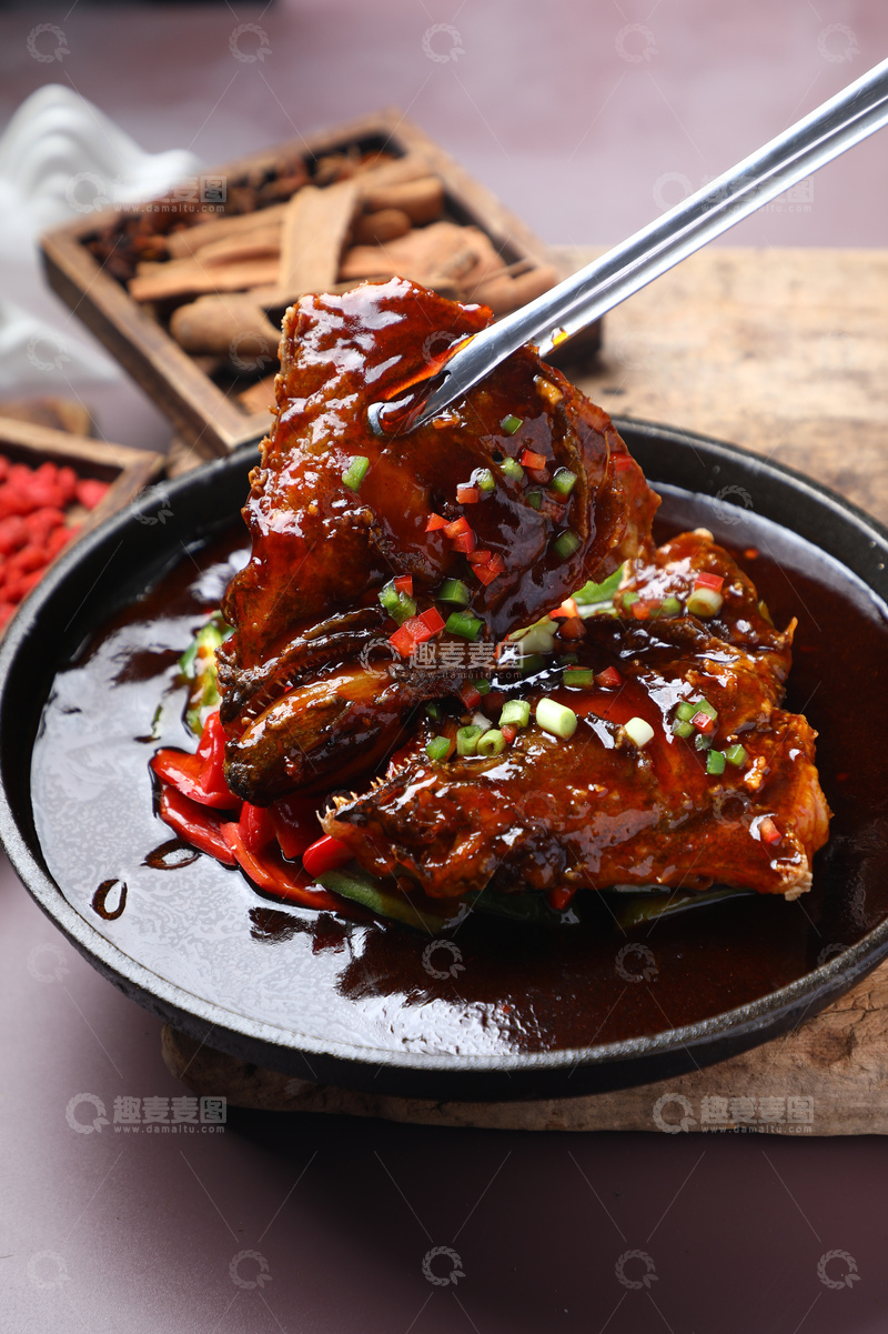 高清大图下载【趣麦麦图】铁板鲽鱼头摄影图4