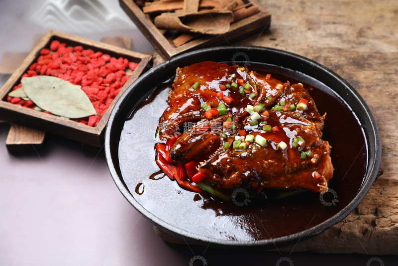 高清大图下载【趣麦麦图】铁板鲽鱼头摄影图