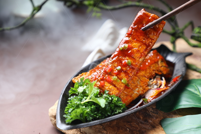 高清大图下载【趣麦麦图】铁板烤带鱼摄影图4