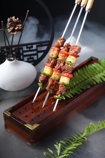 黑椒果蔬牛肉烤串1