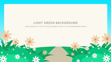 花草简约背景ppt