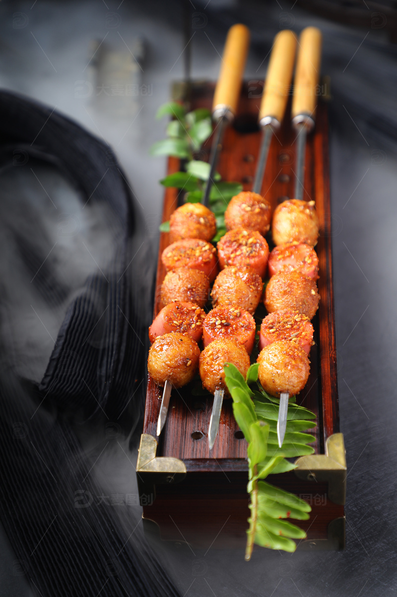 高清大图下载【趣麦麦图】虎皮鸟蛋烤串3