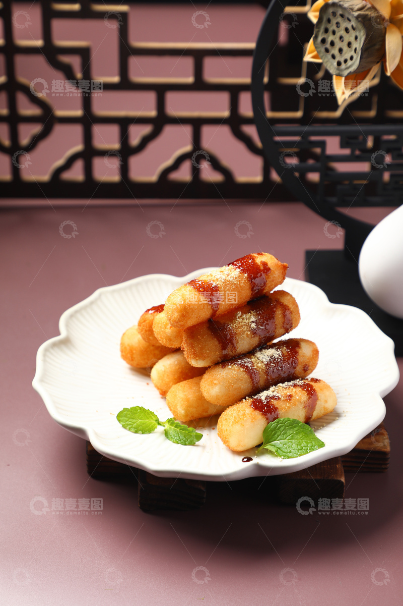 高清大图下载【趣麦麦图】红糖拉丝糍粑2