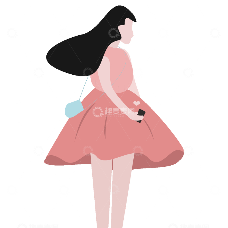 源文件下载【趣麦麦图】-情人节约会浪漫扁平元素