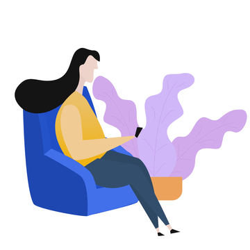 扁平人物元素背景图