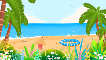 夏日海边背景1