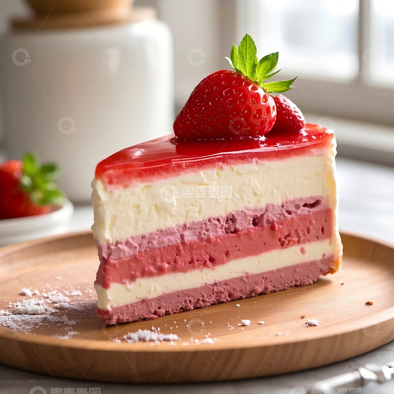 高清大图下载【趣麦麦图】草莓慕斯蛋糕