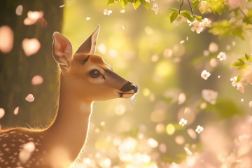 森林里的一只梅花鹿