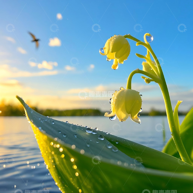 高清大图下载【趣麦麦图】黄色铃兰花花朵