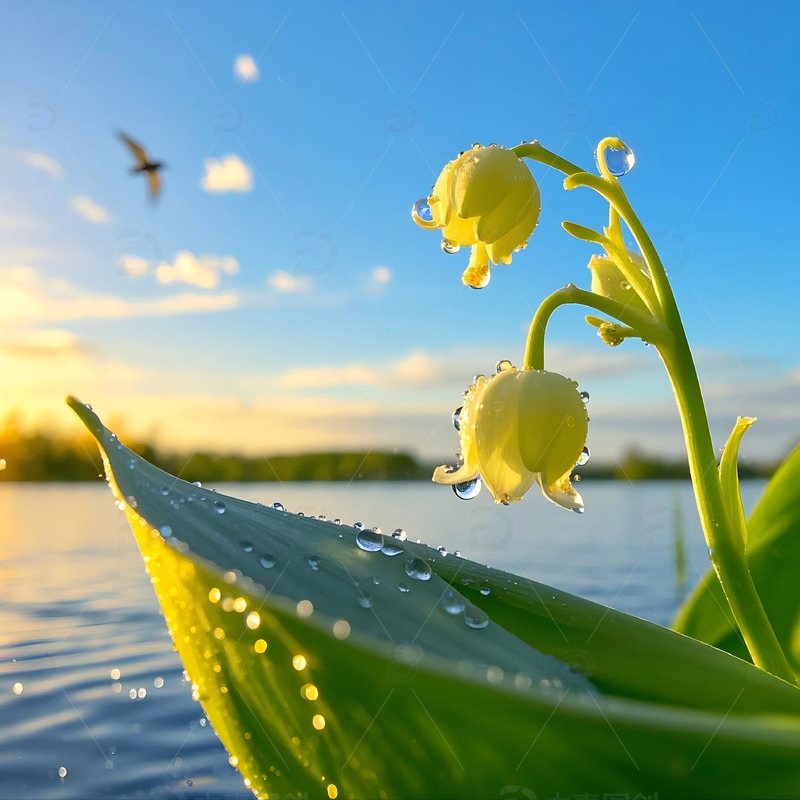 黄色铃兰花花朵