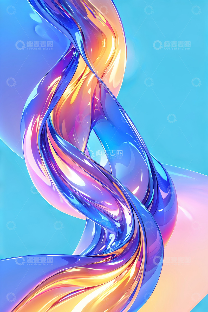 高清大图下载【趣麦麦图】科技光感曲线122