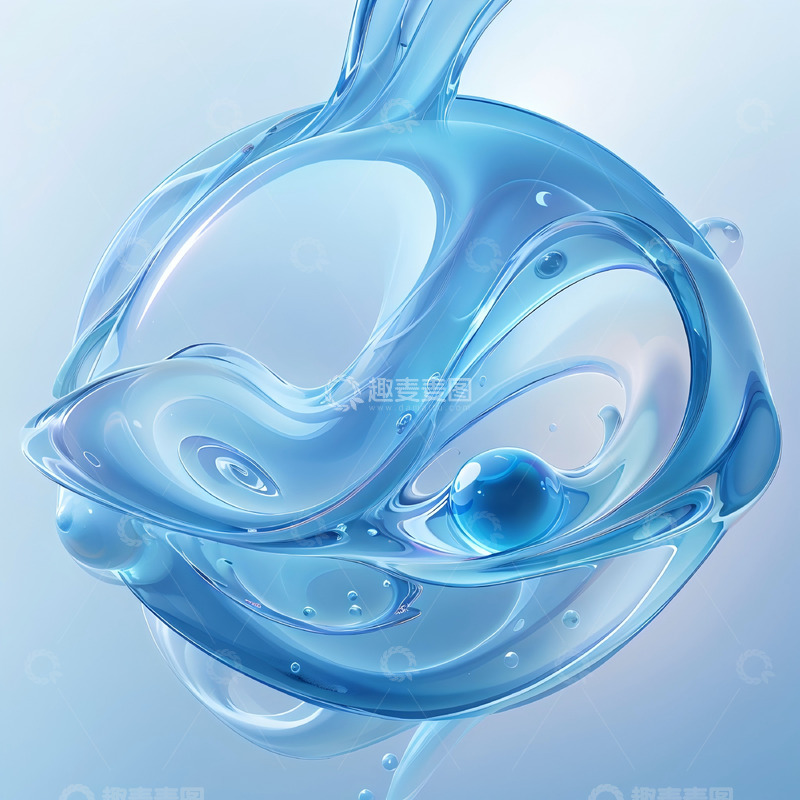 高清大图下载【趣麦麦图】科技光感曲线85