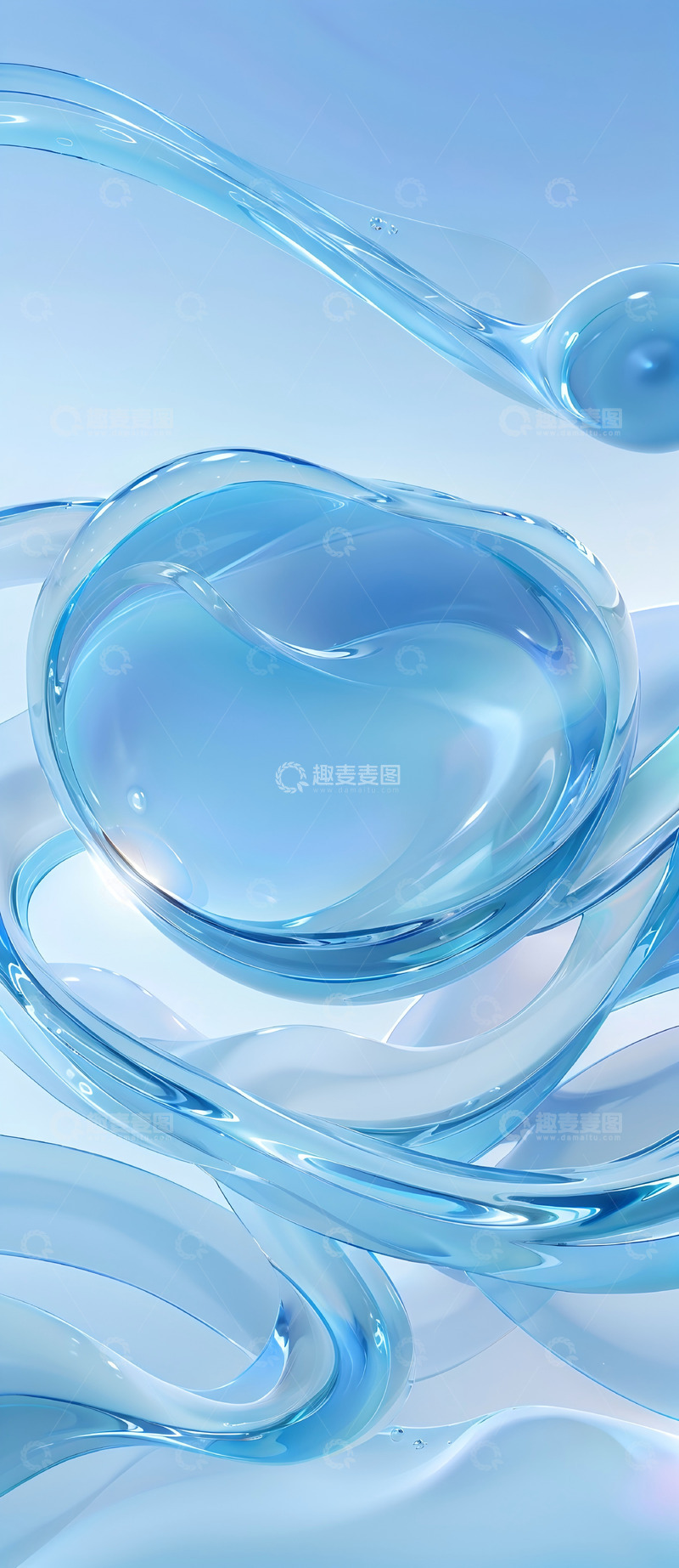 高清大图下载【趣麦麦图】科技光感曲线75