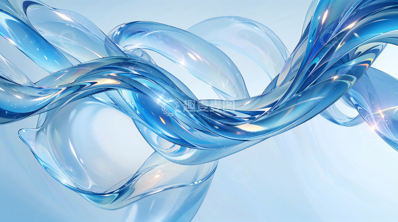 高清大图下载【趣麦麦图】科技光感曲线48