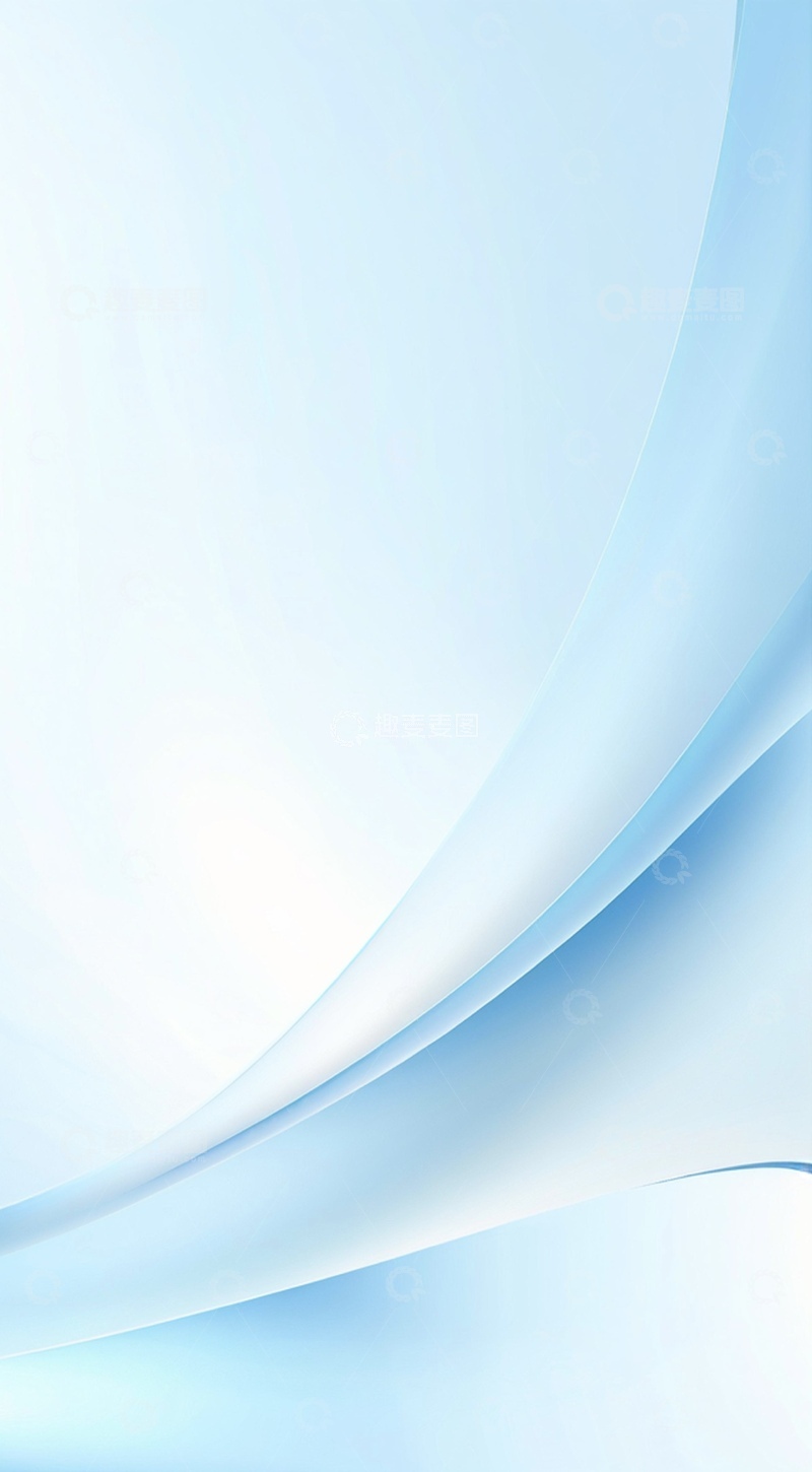 高清大图下载【趣麦麦图】轻柔蓝调流动曲线背景图4