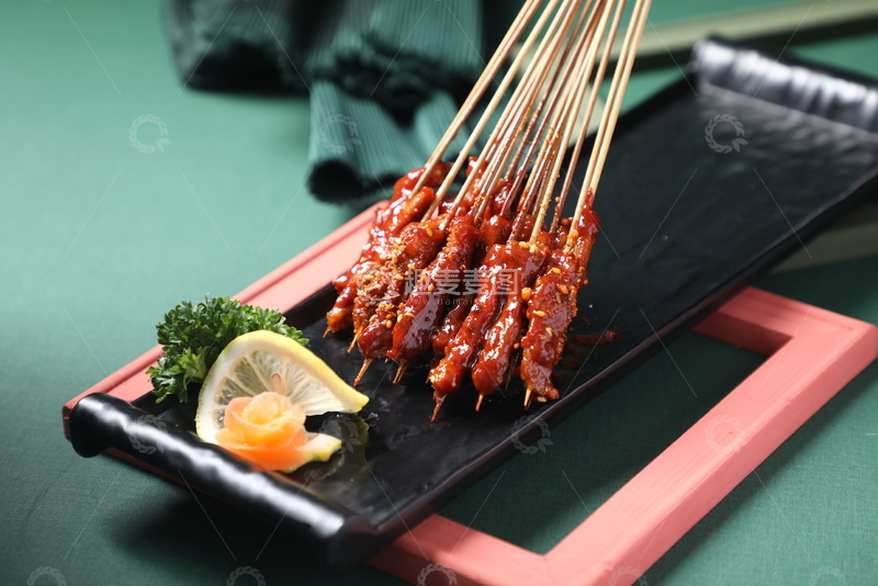 高清大图下载【趣麦麦图】猪肉小串炸串1