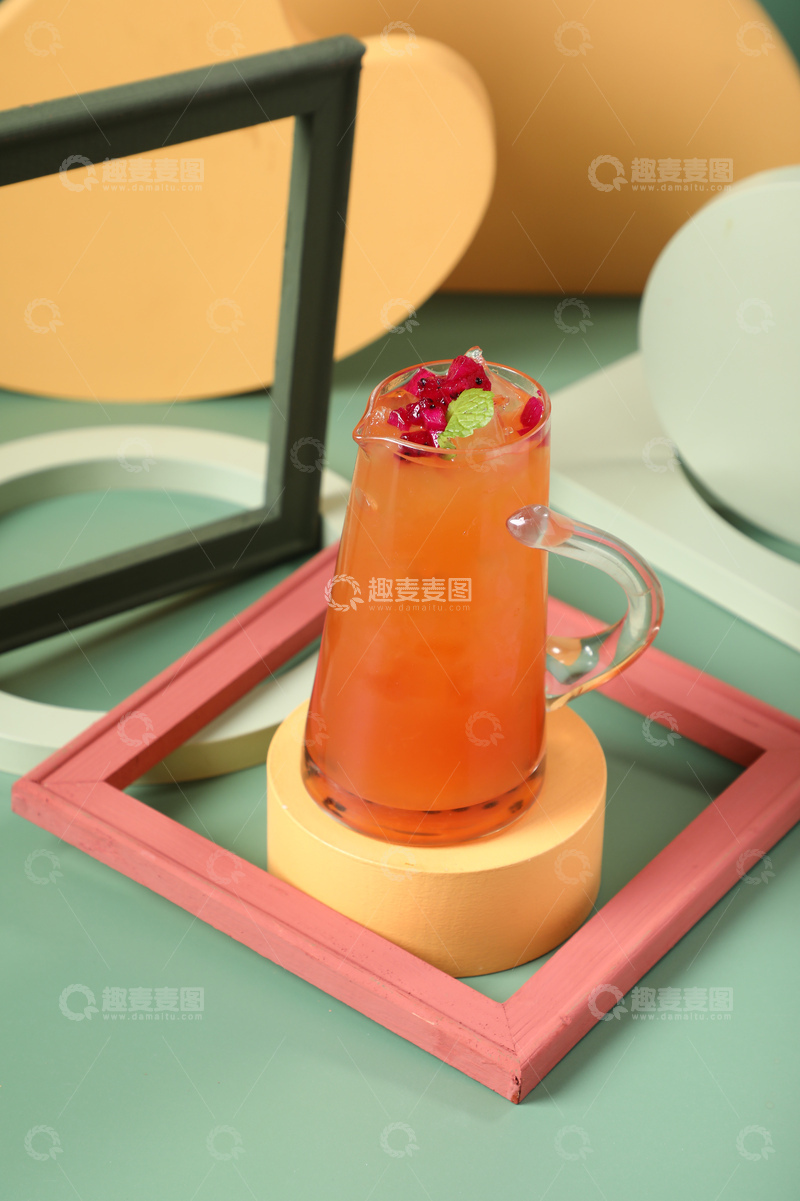 高清大图下载【趣麦麦图】山楂百香果饮品