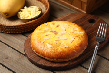 榴莲芝士饼摄影图1