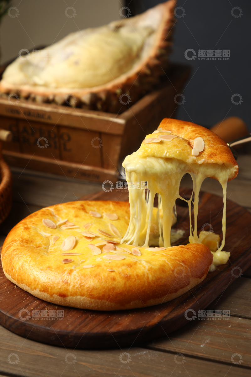 高清大图下载【趣麦麦图】榴莲芒果芝士饼2