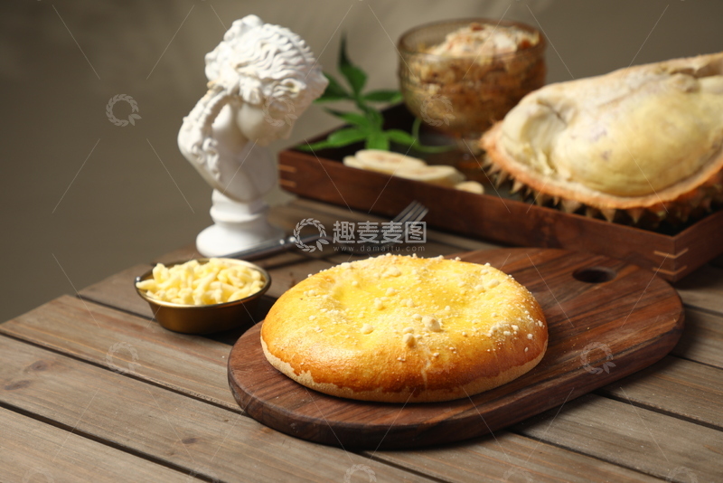 高清大图下载【趣麦麦图】香蕉榴莲芝士饼3