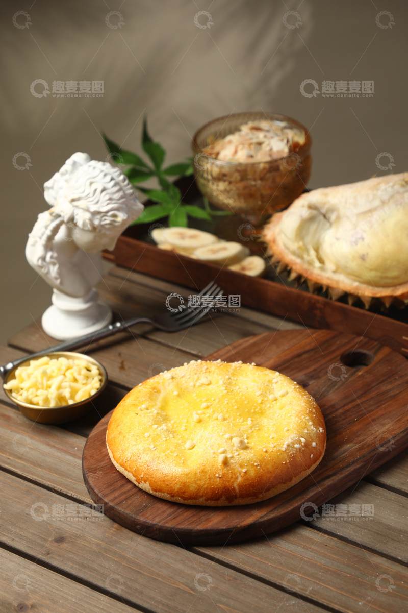 高清大图下载【趣麦麦图】香蕉榴莲芝士饼2