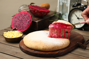 紫薯火龙果芝士饼3